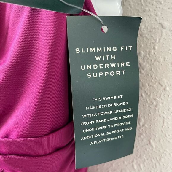 NWT Lauren Ralph Lauren Plum Tankini Top Size 14 - Picture 3 of 6